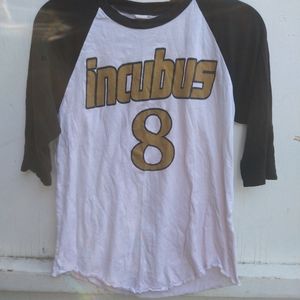 Incubus 2017 tour tshirt baseball tee size small